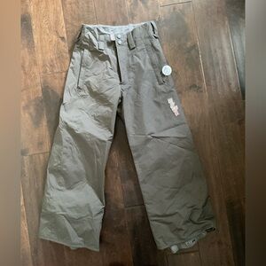 Burton Youth cargo snow pants M 8-10 gray NEW